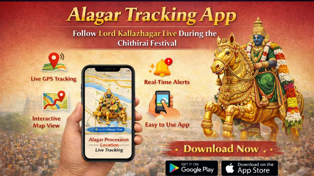Alagar Tracking App – Track Lord Kallazhagar Live During the Madurai Chithirai Festival